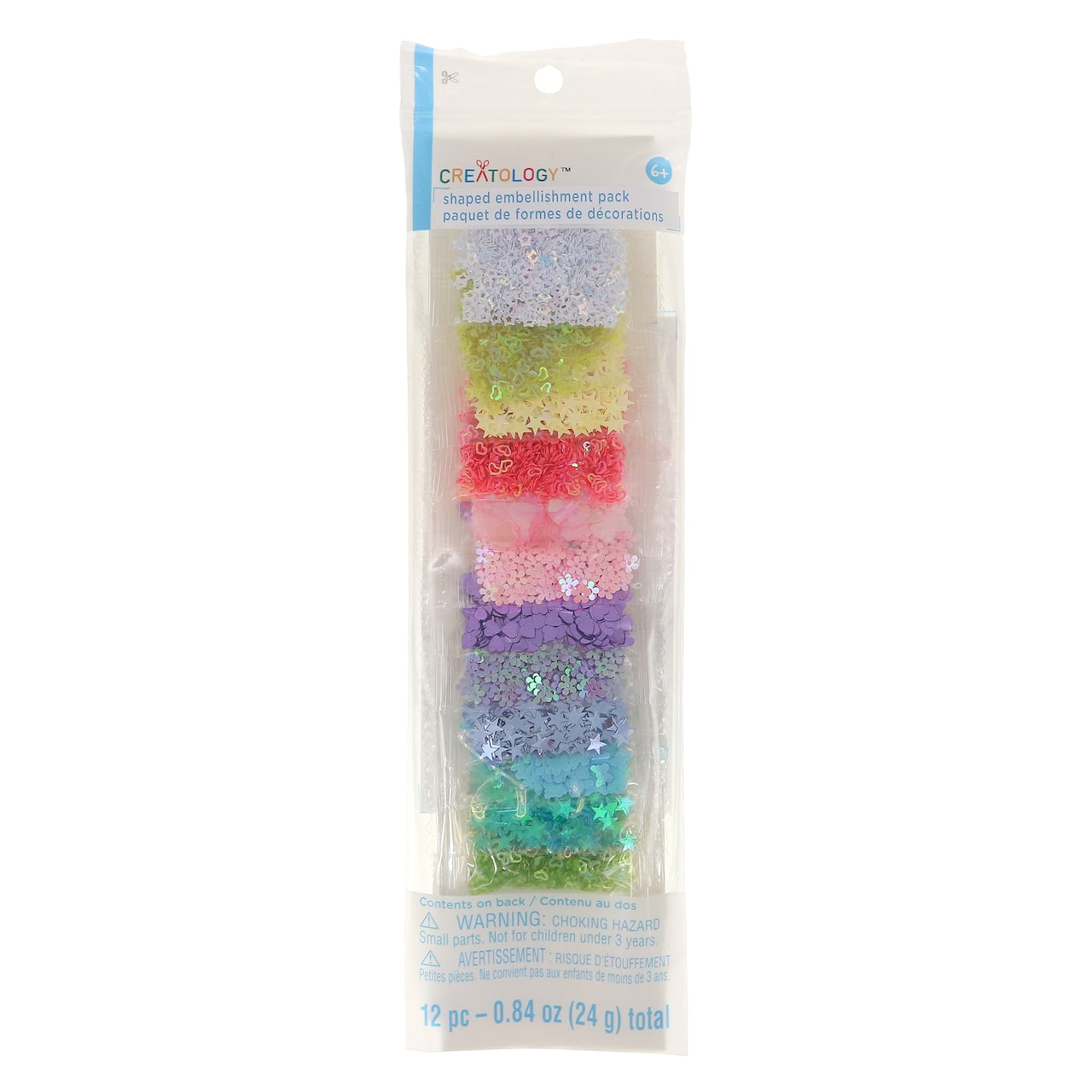 12 Packs: 12 ct. (144 total) Pastel Shaped Sequins by Creatology&#x2122;